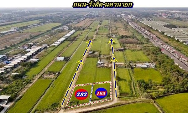 ที่ดินถมแล้วแปลงมุมติดถนน2ด้านเข้าออกได้-3.ทางที่คลอง11ธัญบุรี-T.062-1574449