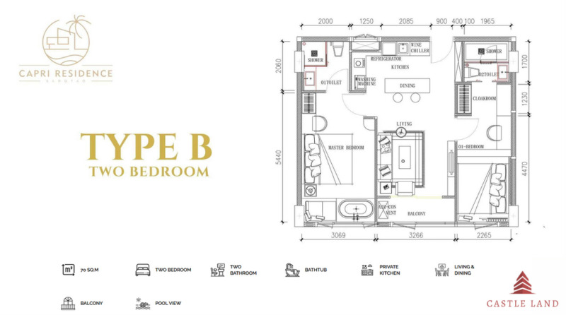 Capri Residence Bangtao คอนโดหรูใจกลางภูเก็ต ห่างจาก Catch Beach Club 850 เมตร