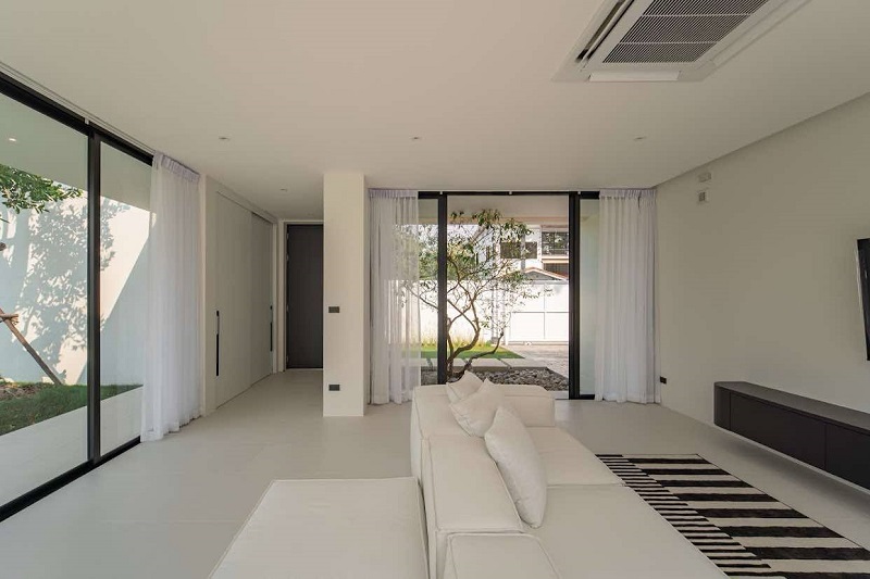 ขายบ้านเดี่ยวสร้างใหม่สไตล์โมเดิร์น pool villa ขนาด 378 ตรว วิวดอยสุเทพ หางดง เชียงใหม่.