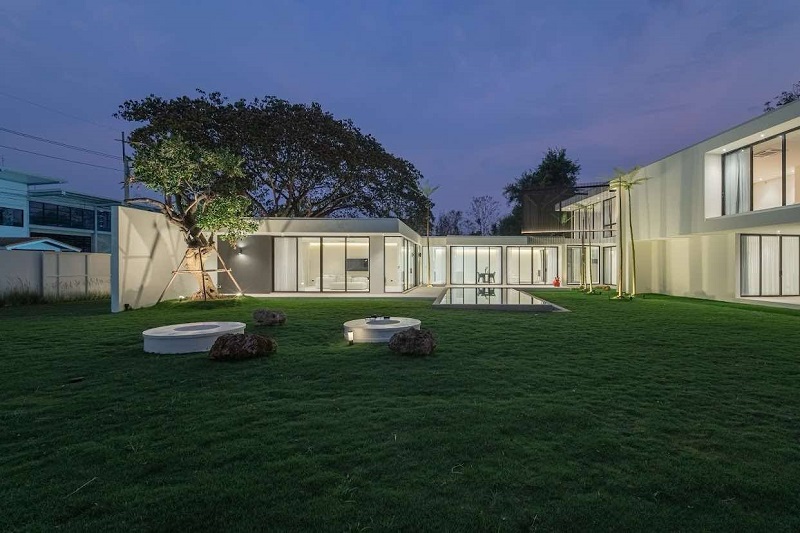 ขายบ้านเดี่ยวสร้างใหม่สไตล์โมเดิร์น pool villa ขนาด 378 ตรว วิวดอยสุเทพ หางดง เชียงใหม่.