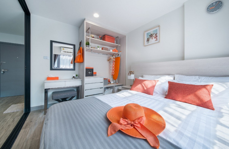 Condo Dusit D2 Residence Huahin แบบ 1 ห้องนอน ชั้น5 วิวสระ และสวน ตกแต่งครบ