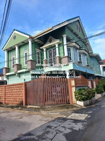 บ้าน ขายบ้าน พร้อมที่ดิน (หลังมุม) 46.7 ตร.ว. ใกล้ ถ.พุทธมณฑลสาย 1 ขนาด 7 น 5 น้ำ 2 จอดรถ, ราคา 5.95 ล้านบาท 5500000 บาท