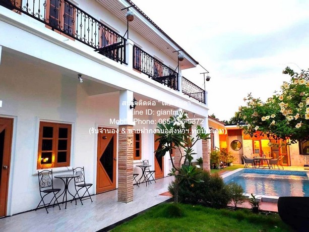 โรงแรม ให้เช่าพูลวิลล่า 2 ชั้น (บ้านพักตากอากาศ) ทะเลชะอำ บนเนื้อที่ 99 ตร.ว. 7 น 8 น้ำ ราคา 4,888 บาท/คืน ทำเลดี-เยี่ยม