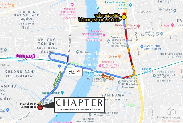 Condominium Chapter Charoennakhorn-Riverside 79 ตาราง.เมตร 70000 THAI BAHT พร้อมให้คุณเป็นเข้าจอง
