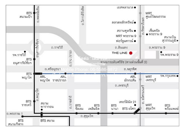 CONDO เดอะ ไลน์ อโศก – รัชดา The Line Asoke – Ratchada 1ห้องนอน 35 Square Meter 27500 บ. ใกล้กับ MRT สถานีพระราม 9 เดินท