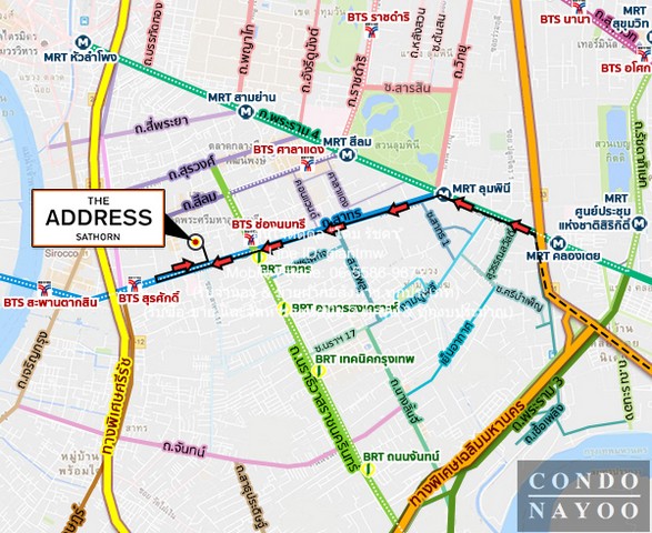 CONDO. THE ADDRESS SATHORN พื้นที่ 47 SQ.M. 1BR1Bathroom 40000 B. ใกล้ BTS ช่องนนทรี ดีดี เป็นคอนโดหรูที่มีห้องขนาดใหญ่พ