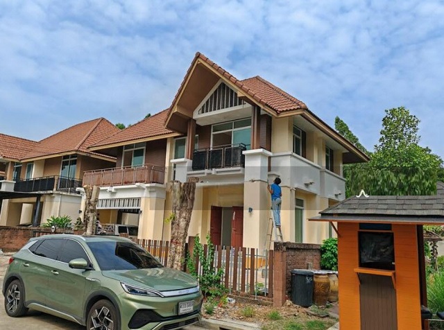 พระราม9 กรุงเทพกรีฑา ให้เช่าคฤหาสน์เดี่ยว Pool Villa 2 ชั้น 76ตร.วา. APL ลาดกระบัง 2กม. 256 ตร.ม. ม.นานาชาติแสตมฟอร์ด 7.
