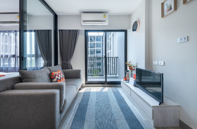 Condo Dusit D2 Residence Huahin แบบ 1 ห้องนอน ชั้น5 วิวสระ และสวน ตกแต่งครบ
