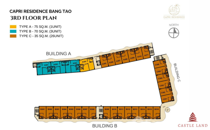 Capri Residence Bangtao คอนโดหรูใจกลางภูเก็ต ห่างจาก Catch Beach Club 850 เมตร