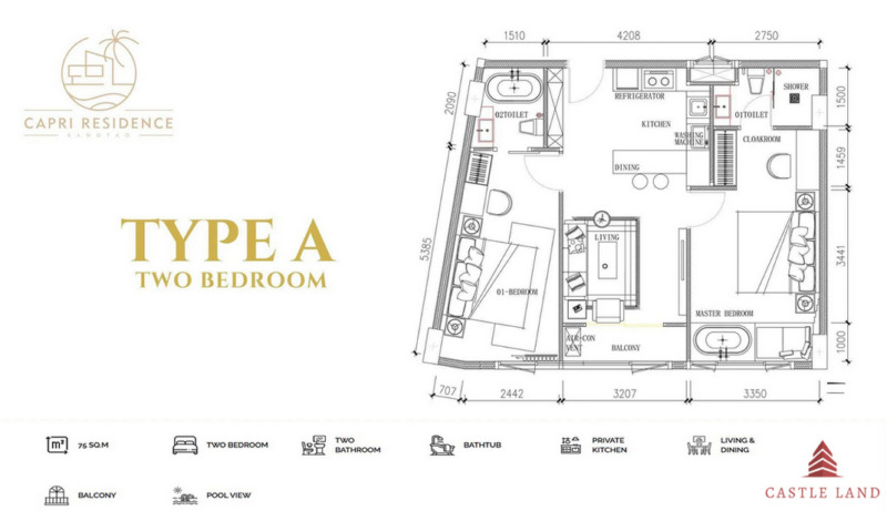 Capri Residence Bangtao คอนโดหรูใจกลางภูเก็ต ห่างจาก Catch Beach Club 850 เมตร