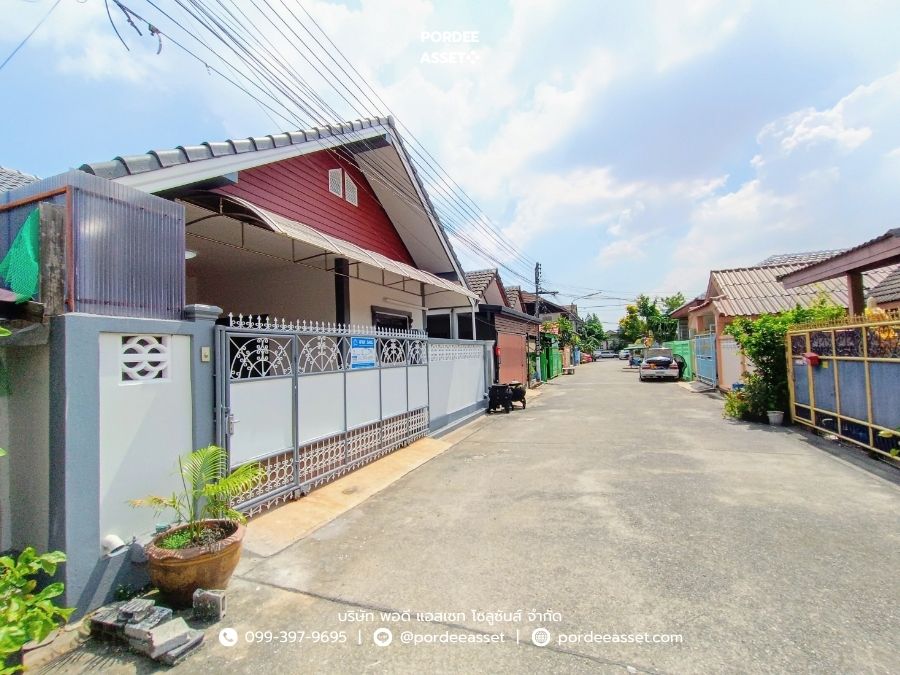 หมู่บ้านฟ้าคราม ลำลูกกา-คลอง 2 คูคต ปทุมธานี เข้า-ออกได้2เส้นทาง ถ.ลำลูกกา ถ.รังสิต-นครนายก