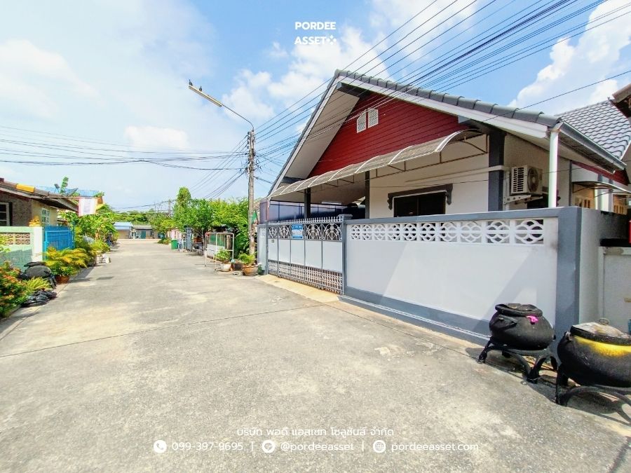 หมู่บ้านฟ้าคราม ลำลูกกา-คลอง 2 คูคต ปทุมธานี เข้า-ออกได้2เส้นทาง ถ.ลำลูกกา ถ.รังสิต-นครนายก