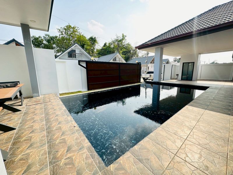 บ้านสวยตกแต่งพร้อมอยู่ บ้านเดี่ยวพร้อมสระว่ายน้ำส่วนตัว โป่งมาบประชัน